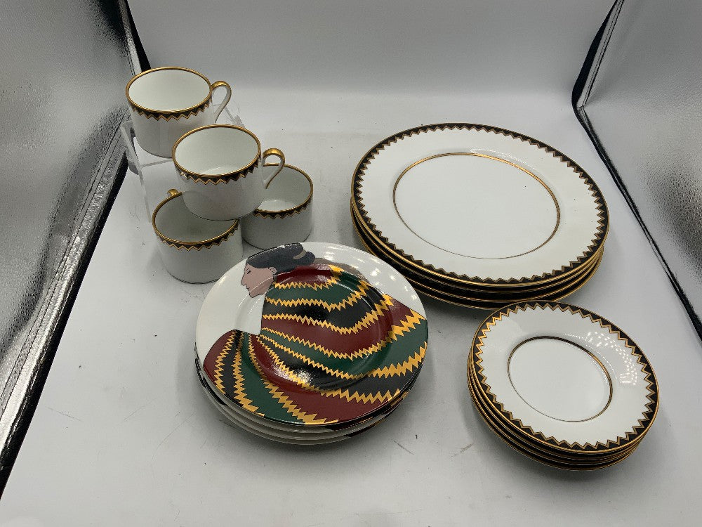 Fitz/Floyd Taos Pattern Set of 4